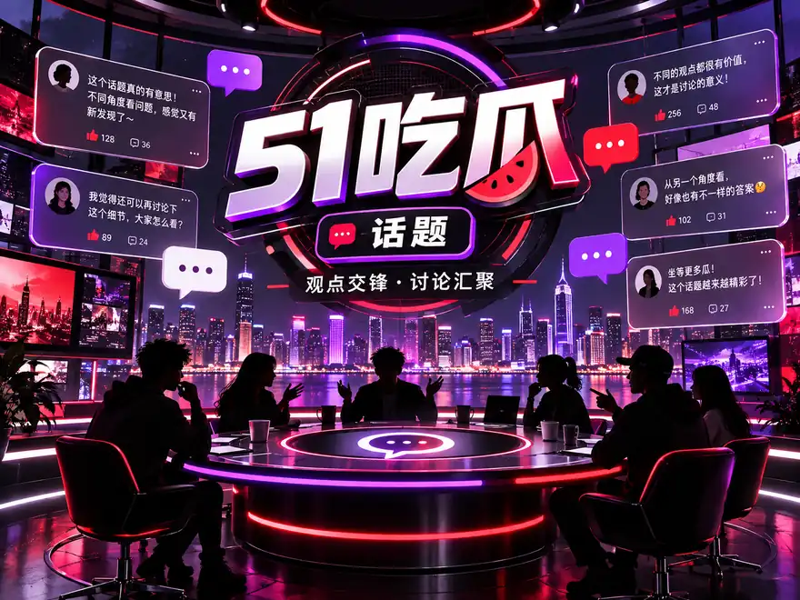 公共观察与社会讨论主题画面